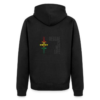 Reggae is my life - Veste à capuche bio Premium Unisexe - noir - Dos - Nico (187cm)
