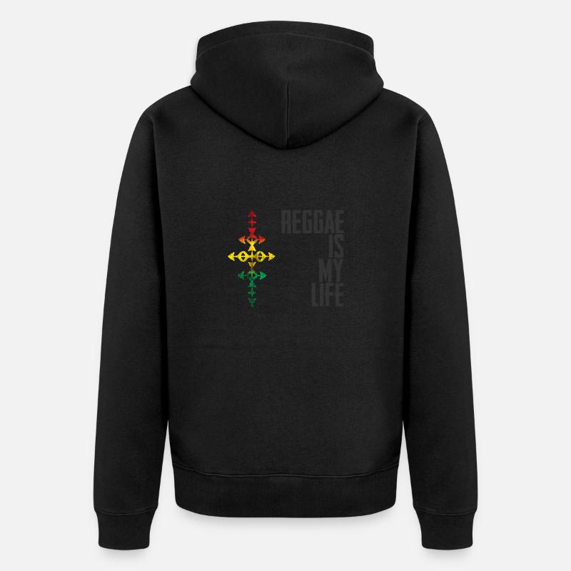 Reggae is my life - Veste à capuche bio Premium Unisexe - noir