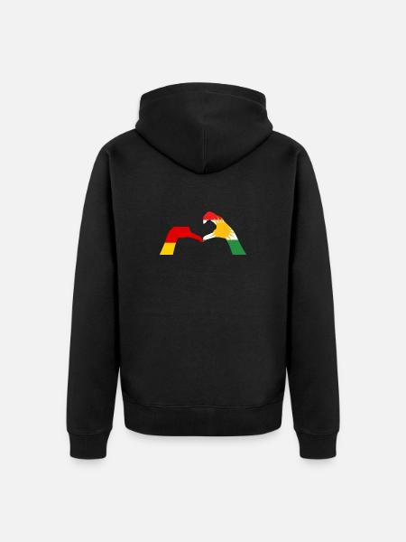 Kurds Germany Kurdistan - Unisex Premium Organic Zip Hoodie - black