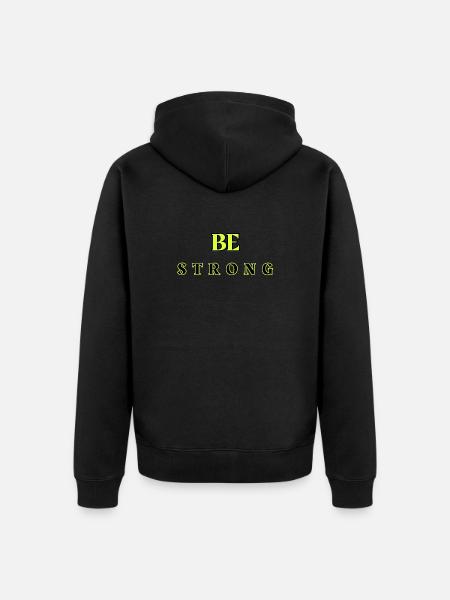 Be Strong 5 - Unisex Premium Organic Zip Hoodie - black
