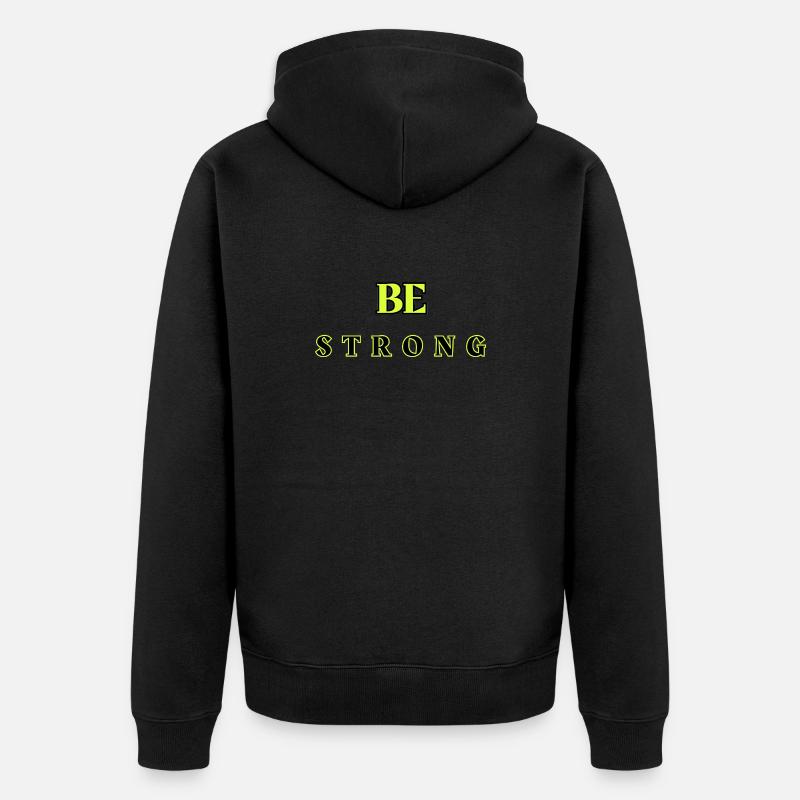 Sei stark 5 - Unisex Premium Bio Zip Hoodie - Schwarz