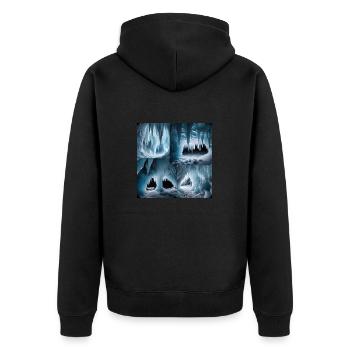 Grotte de glace - Veste à capuche bio Premium Unisexe - noir - Dos - Nico (187cm)