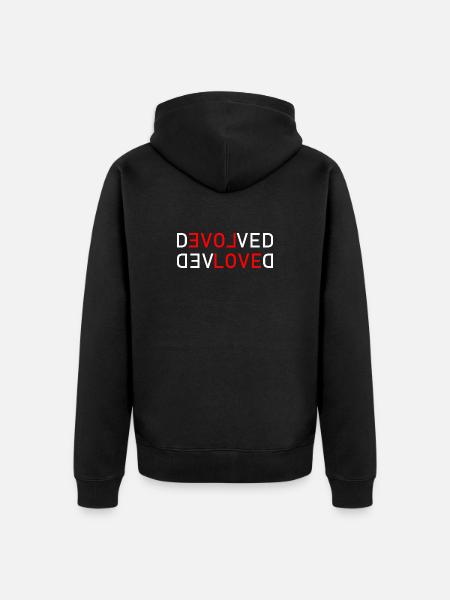 Love Devolved - Unisex Premium Bio Zip Hoodie - Schwarz