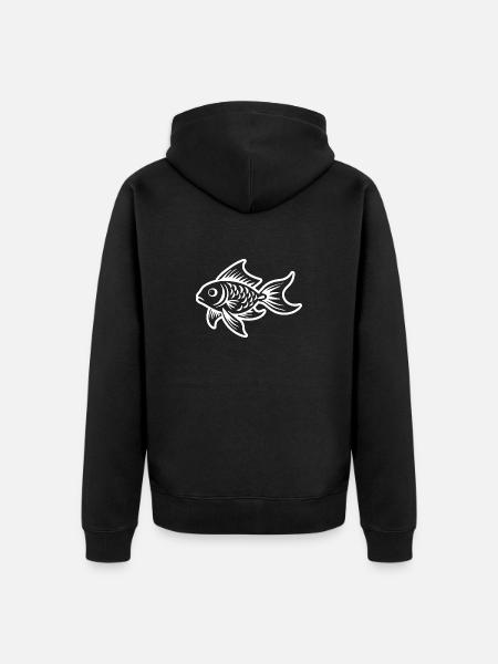 Fisch - Unisex Premium Bio Zip Hoodie - Schwarz