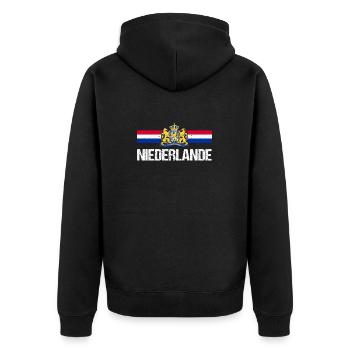 Pays-Bas Pays-Bas - Veste à capuche bio Premium Unisexe - noir - Dos - Nico (187cm)