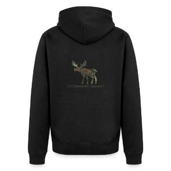 Bushcraft Carmoflage Wildcamping Survival Wild - Unisex Premium Organic Zip Hoodie - black - Back - Nico (187cm)
