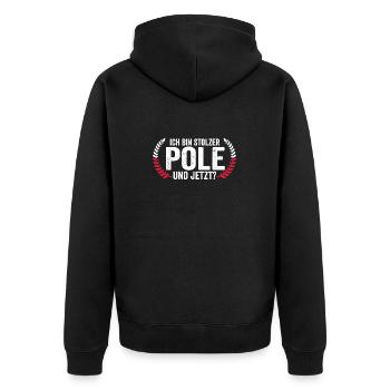 Polonais Pologne - Veste à capuche bio Premium Unisexe - noir - Dos - Nico (187cm)