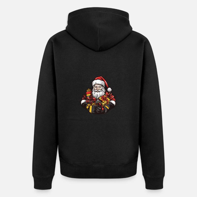 Cadeaux du Père Noël - Veste à capuche bio Premium Unisexe - noir