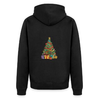 Sapin de Noël Noël - Veste à capuche bio Premium Unisexe - noir - Dos - Nico (187cm)