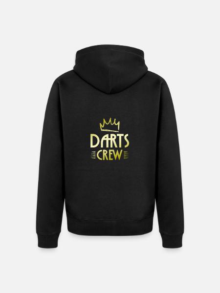 Darts Crew - Unisex Premium Organic Zip Hoodie - black