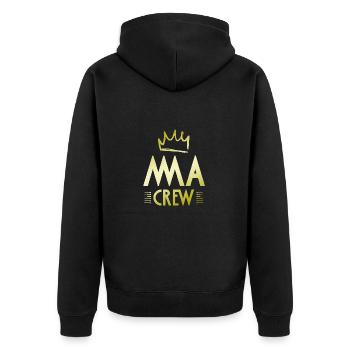 Mma Crew - Unisex Premium Bio Zip Hoodie - Schwarz - Hinten - Nico (187cm)