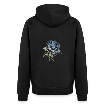L’amour de la rose - Veste à capuche bio Premium Unisexe - noir - Dos - Nico (187cm)