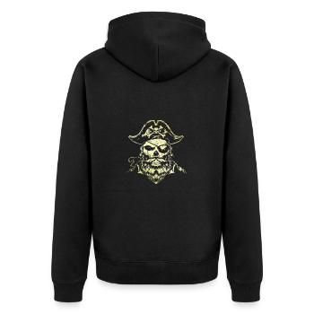 Crâne de pirate - Veste à capuche bio Premium Unisexe - noir - Dos - Nico (187cm)