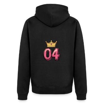 Couronne de maillot à 4 chiffres - Veste à capuche bio Premium Unisexe - noir - Dos - Nico (187cm)