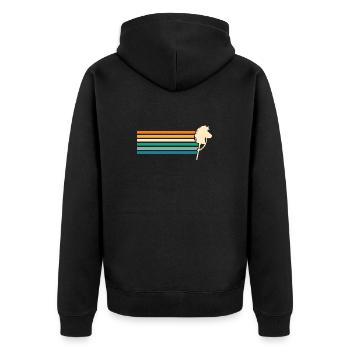 Hobby Horse Hobby Horsing - Unisex Premium Organic Zip Hoodie - black - Back - Nico (187cm)