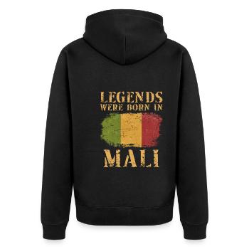 Vintage Design Drapeau Malien Mali - Veste à capuche bio Premium Unisexe - noir - Dos - Nico (187cm)