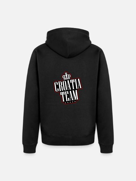 Croatia Team - Unisex Premium Organic Zip Hoodie - black