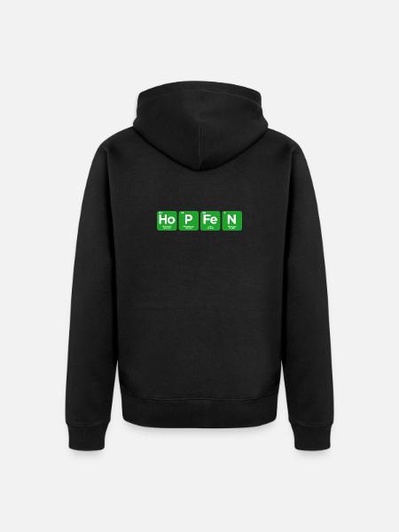 Hopfen Biertrinker - Unisex Premium Bio Zip Hoodie - Schwarz