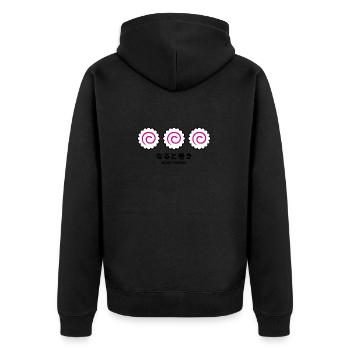 Narutomaki - Unisex Premium Bio Zip Hoodie - Schwarz - Hinten - Nico (187cm)