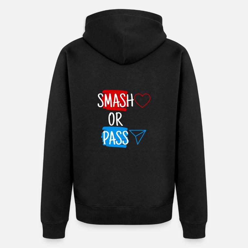 Smash or Pass - Unisex Premium Bio Zip Hoodie - Schwarz