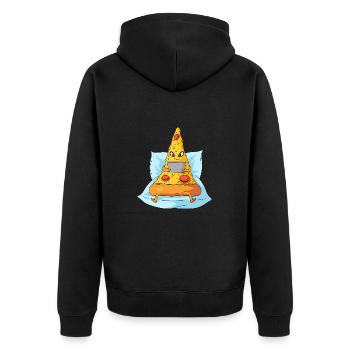 Pizza et films - Veste à capuche bio Premium Unisexe - noir - Dos - Nico (187cm)