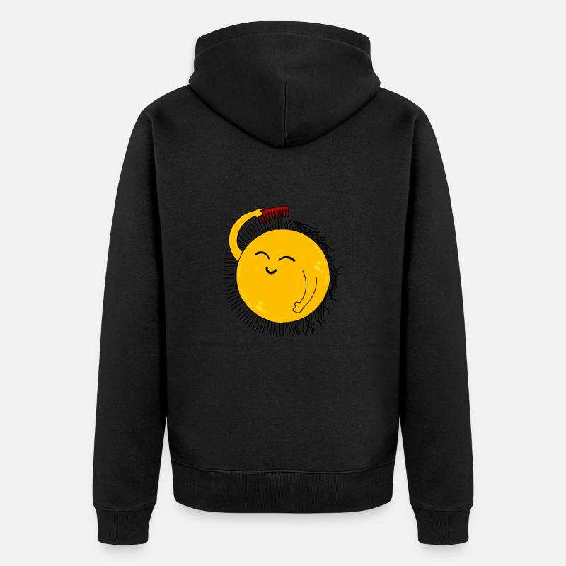 Soleil et positivité - Veste à capuche bio Premium Unisexe - noir