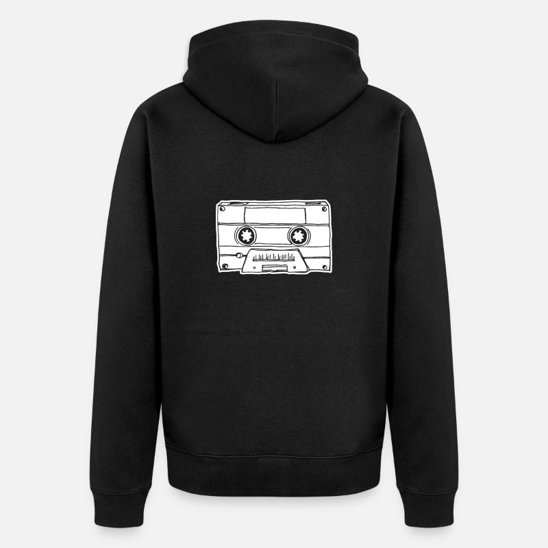 Cassette de musique Cassette audio - Veste à capuche bio Premium Unisexe - noir