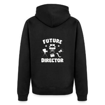 Futur directeur - Veste à capuche bio Premium Unisexe - noir - Dos - Nico (187cm)