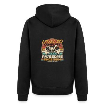 20th Birthday Gamer né en 2004 - Veste à capuche bio Premium Unisexe - noir - Dos - Nico (187cm)