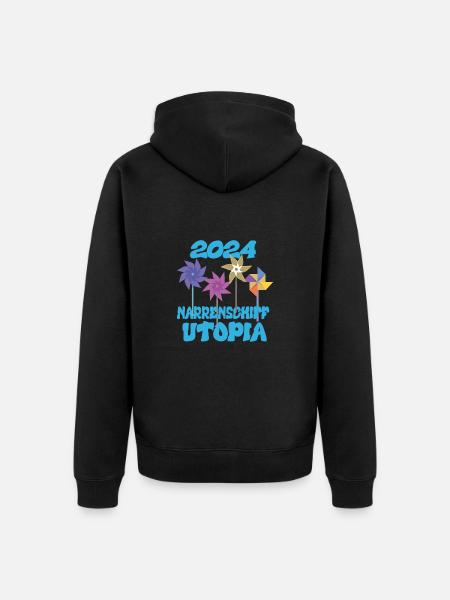 Narrenschiff Utopia, 2024 - Unisex Premium Bio Zip Hoodie - Schwarz