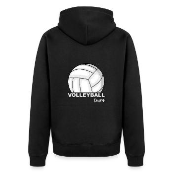 Équipe de volley-ball - Veste à capuche bio Premium Unisexe - noir - Dos - Nico (187cm)