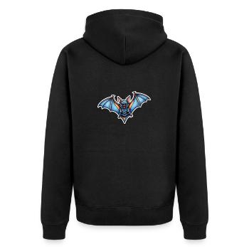 Bat Neo Traditional - Unisex Premium Organic Zip Hoodie - black - Back - Nico (187cm)