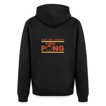 Ping Pong Vintage Dire Cadeau Table de Sport Tenni - Veste à capuche bio Premium Unisexe - noir - Dos - Nico (187cm)