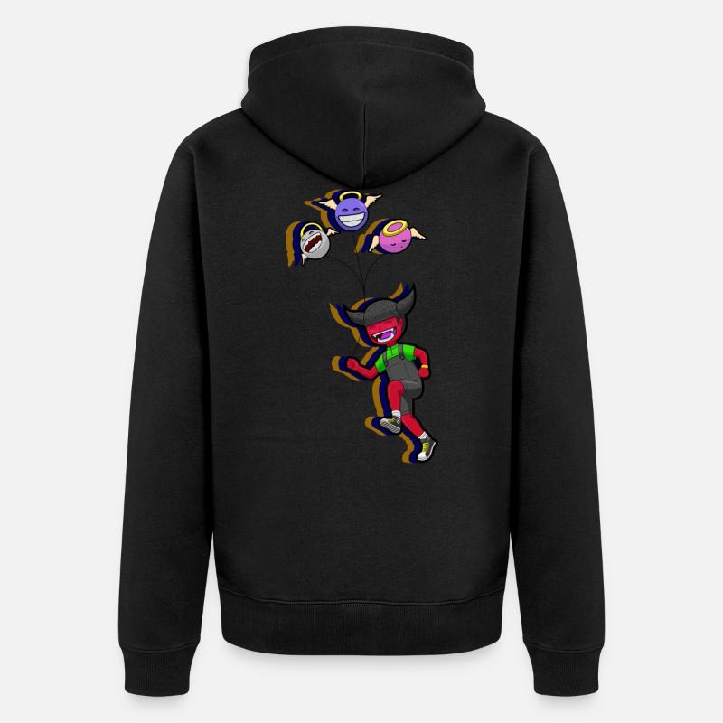 Devil_girl - Unisex Premium Bio Zip Hoodie - Schwarz