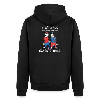 gangster rappeur licorne drôle de cadeau de Noël - Veste à capuche bio Premium Unisexe - noir - Dos - Nico (187cm)