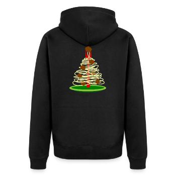 spaghetti pasta nudeln lasagne macaroni noodles5 - Unisex Premium Bio Zip Hoodie - Schwarz - Hinten - Nico (187cm)