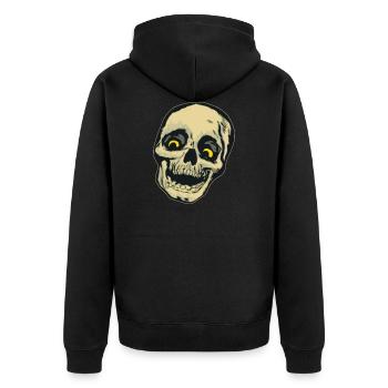Crâne cadeau bande dessinée - Veste à capuche bio Premium Unisexe - noir - Dos - Nico (187cm)