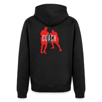 Best Boxing Coach Ever Boxer Gift - Unisex Premium Organic Zip Hoodie - black - Back - Nico (187cm)
