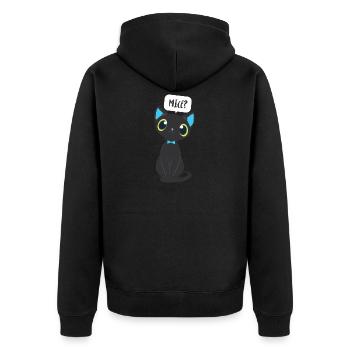 Chat cadeau enfants parole comique animal gueule de bois bulle - Veste à capuche bio Premium Unisexe - noir - Dos - Nico (187cm)