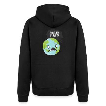Geschenk Planet Comic Sprüche Astronomie Weltraum - Unisex Premium Bio Zip Hoodie - Schwarz - Hinten - Nico (187cm)