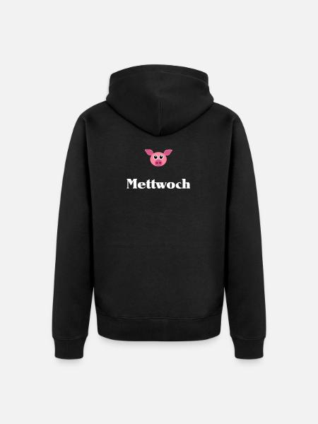 Mettwoch - Unisex Premium Organic Zip Hoodie - black