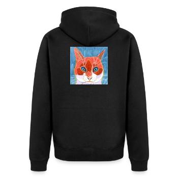 chat - Veste à capuche bio Premium Unisexe - noir - Dos - Nico (187cm)