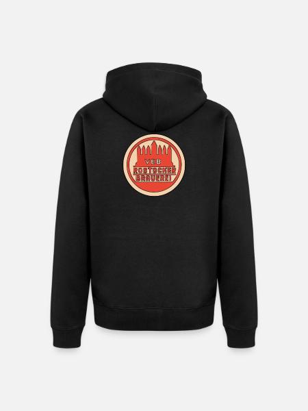 VEB Rostock brewery - Unisex Premium Organic Zip Hoodie - black