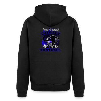 soccer - Veste à capuche bio Premium Unisexe - noir - Dos - Nico (187cm)