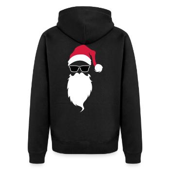 Santa Claus cool Santa Claus - Unisex Premium Organic Zip Hoodie - black - Back - Nico (187cm)