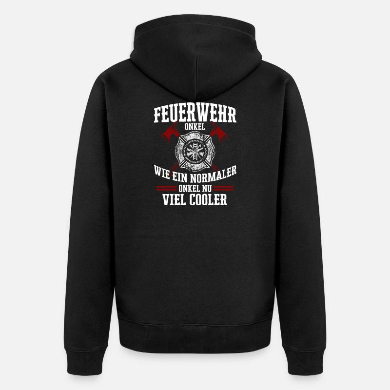 Feuerwehrmann - Unisex Premium Bio Zip Hoodie - Schwarz