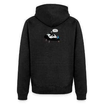 Le thérapeute Licorne ne croit pas en elle-même. - Veste à capuche bio Premium Unisexe - noir - Dos - Nico (187cm)