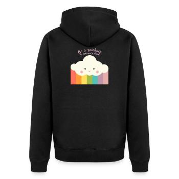 Être un arc en ciel - Veste à capuche bio Premium Unisexe - noir - Dos - Nico (187cm)