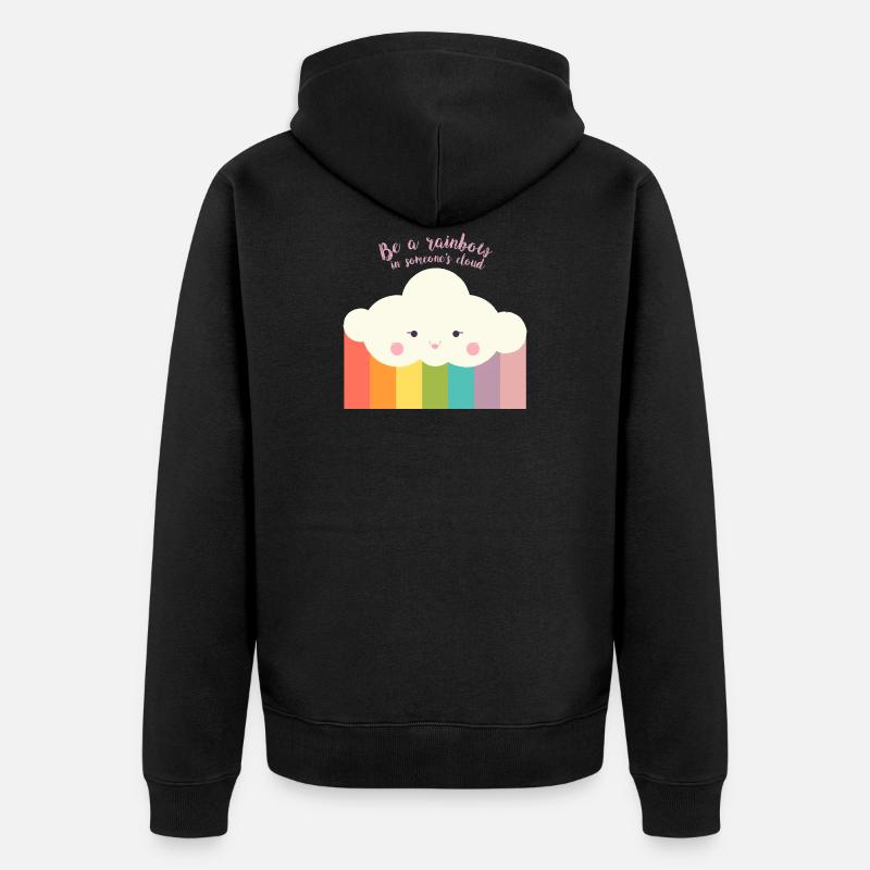 Be a Rainbow - Unisex Premium Bio Zip Hoodie - Schwarz
