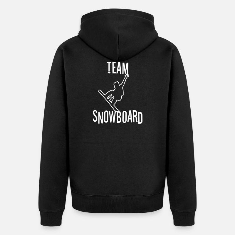 Team Snowboard - Unisex Premium Bio Zip Hoodie - Schwarz